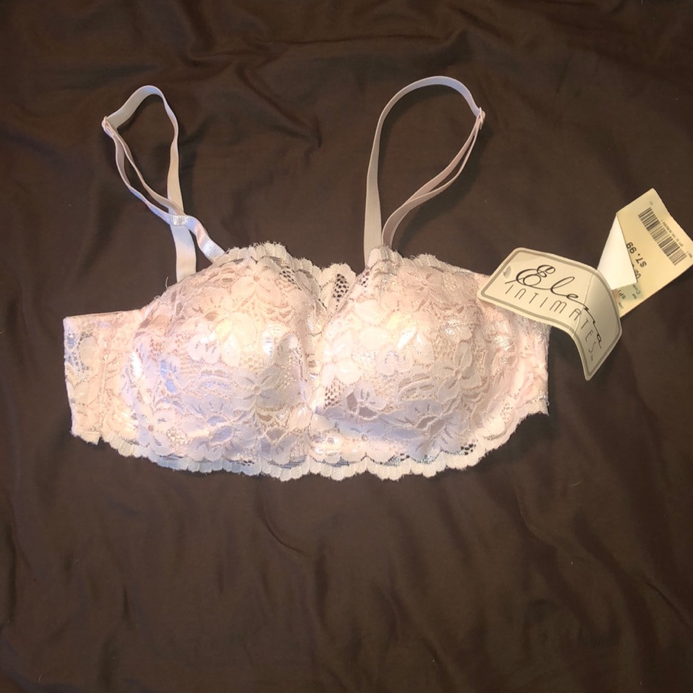Light pink lace bra